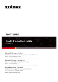 Notice Edimax EW7711ULC Carte réseau / adaptateur