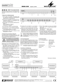 Notice Monacor HDMS208 Répartiteur