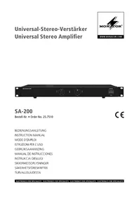 Notice Monacor SA200 System hi-fi