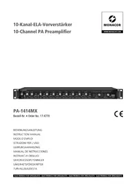 Notice Monacor PA1414MX System hi-fi