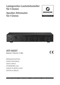 Notice Monacor ATT442ST Amplificateur audio