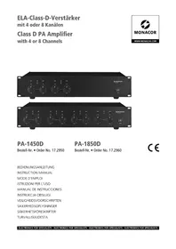 Notice Monacor PA1850D Système hifi