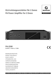 Notice Monacor PA2240 Système hifi