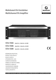 Notice Monacor STA1504 Système hifi
