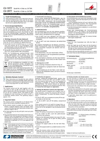 Notice Monacor CU1BTT Télécommande
