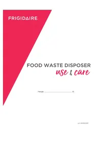 Notice FRIGIDAIRE FF75DISPB1 Broyeur de déchets alimentaires