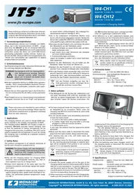 Notice Monacor W4CH12 Chargeur de batterie