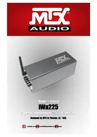 Notice MTX Audio IWA225 Recepteur