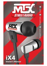Notice MTX Audio IX4 Bouchon d'oreille