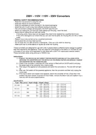 Notice Mercury SDVC300 Transformateur électrique