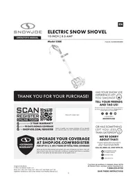 Notice Snow Joe 320E Snow blower