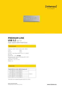 Notice INTENSO PREMIUM LINE USB 3.2 Clé USB
