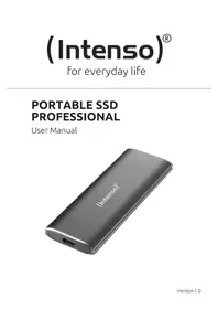 Notice INTENSO EXTERNAL SSD PROFESSIONAL Disque dur
