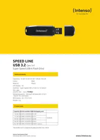 Notice INTENSO SPEED LINE USB 3.2 Clé USB