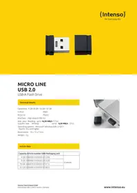 Notice INTENSO MICRO LINE USB 2.0 Clé USB