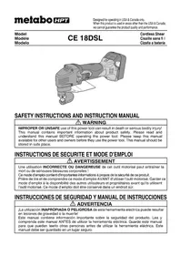 Notice HiKOKI CE18DSL Paire de ciseaux