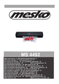 Notice Mesko MS 4492 Maszyny do pakowania próżniowego