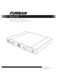 Notice Furman ELITE 15I Système home cinéma