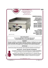 Notice Wells HDTG2430G Plaque de grill