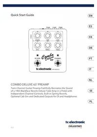 Notice TC ELECTRONIC COMBO DELUXE 65' Pédale d'effet guitare