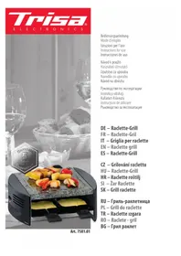 Notice TRISA RACLETTINO 4 7581.01 Griglia elettrica