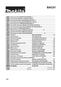 Notice MAKITA BAC01 Groupe électrogène