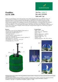Notice Gardenline GLTF 3500 Pompe à eau