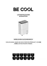 Notice Be Cool BC20LEF2301 Déshumidificateur