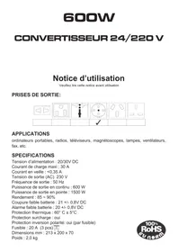 Notice PRESIDENT ACMA716 Chargeur allume-cigare