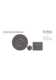 Notice INFINITY REFERENCE REF607CF Haut-parleur