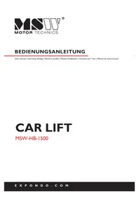 Notice MSW HB1500 Pont élévateur automobile