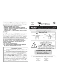 Notice Canarm PRESTON CF52PR35BK Ventilateur