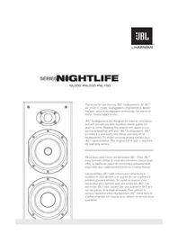 Notice JBL NIGHTLIFE NL200 Enceinte