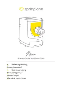 Notice Springlane NINA Machine à pâtes