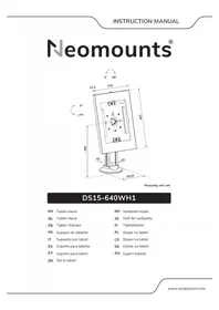 Notice NeoMounts DS15640WH1 Support pour tablette