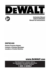 Notice DEWALT DWPW2400 Pressure washer