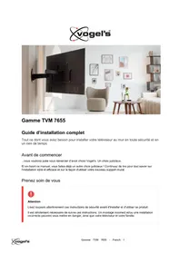Notice VOGELS TVM 7655 Support écran plat