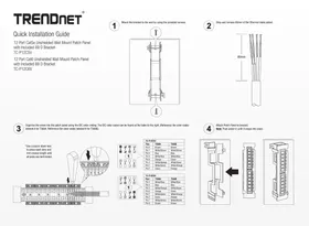 Notice TRENDNET TCP12C5V Panneau de brassage réseau