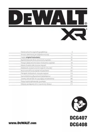 Notice DEWALT DCG407 Slipmaskiner