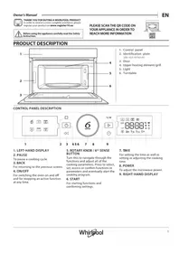 Notice WHIRLPOOL WMD44MXF Four micro-onde