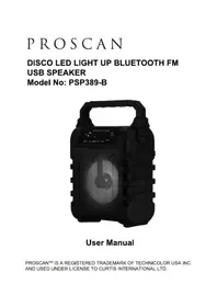 Notice Proscan PSP389B Haut-parleur