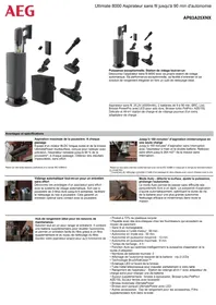 Notice AEG ULTIMATE 8000 AP83A25XNX Aspirateur sans fil