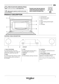Notice WHIRLPOOL WMD6O4TX Four micro-onde