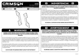 Notice Crimson AD400 Support mural pour écran