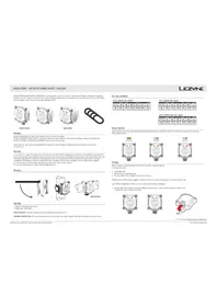 Notice Lezyne ZECTO DRIVE 250+ Lampe vélo