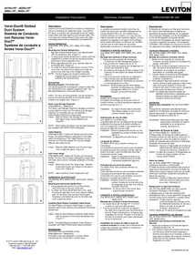 Notice Leviton 4980LVFO Système de conduits d'aération