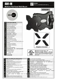 Notice OmniMount WORLDMOUNT 4N1M Support mural pour écran plat