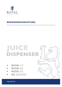 Notice Royal Catering RCJDWO02 Distributeur de boissons