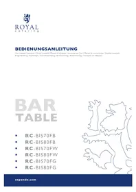 Notice Royal Catering RCBIS80FG Table de bar