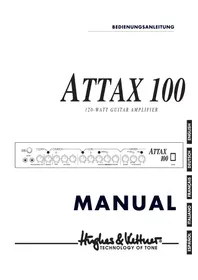 Notice HUGHES & KETTNER ATTAX 100 Amplificateur guitare